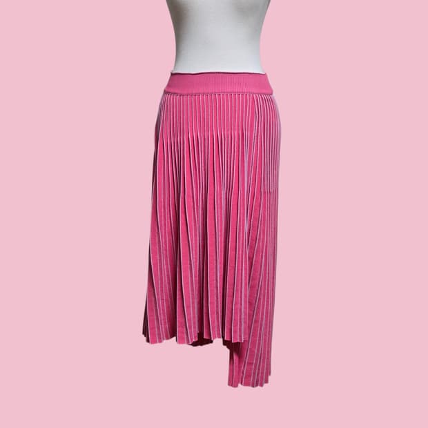 시스템 플리츠 밴딩 스커트