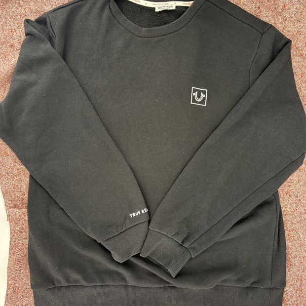 🖤 [TRUE RELIGION] 클래식 로고 맨투맨 블랙 (2XL) 