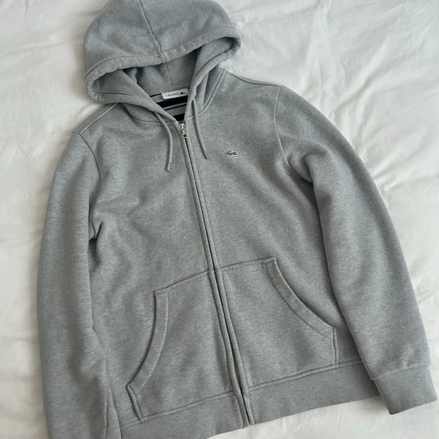 라코스테 그레이 후드집업