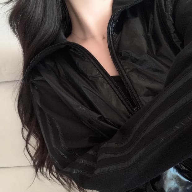 아디다스 블랙 나일론 져지