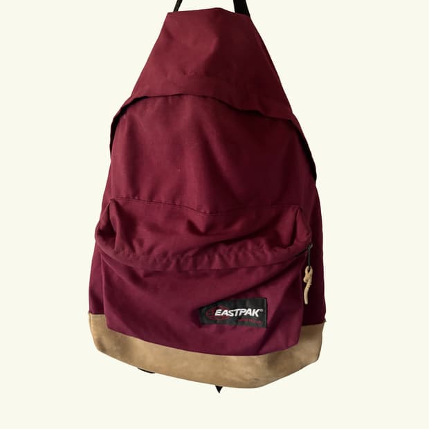 90s Eastpak Leather Bottom Backpack