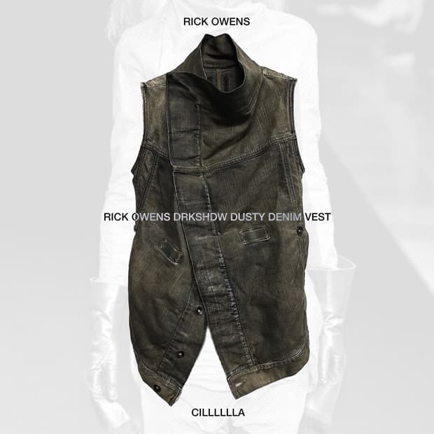 [XS] RICKOWENS 릭오웬스 다크쉐도우 더스티 데님베스트