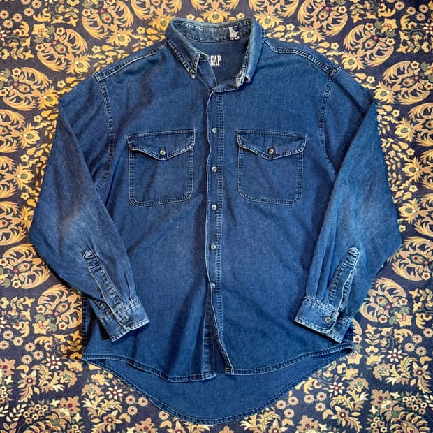 90s 올드 갭 USA made 데님 워크셔츠