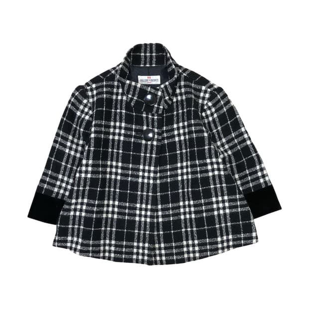 갤러리 비스콘티 체크 숏 코트