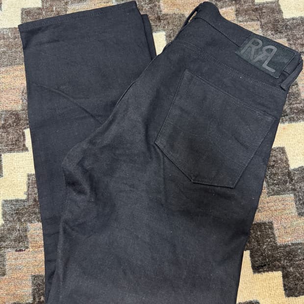 RRL 더블알엘 블랙온블랙 빈티지 파이브 포켓 30/32