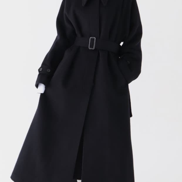트리밍버드 트라움 롱코트 블랙