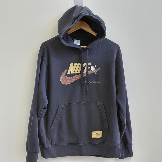 니이키 남성 플리스 풀오버 커피빈 후드티 XL