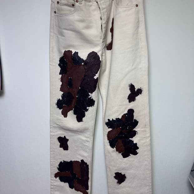 아워레가시 크랙 페인팅 데님