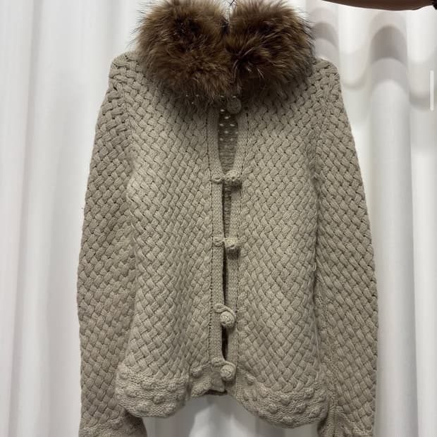 fur knit cardigan