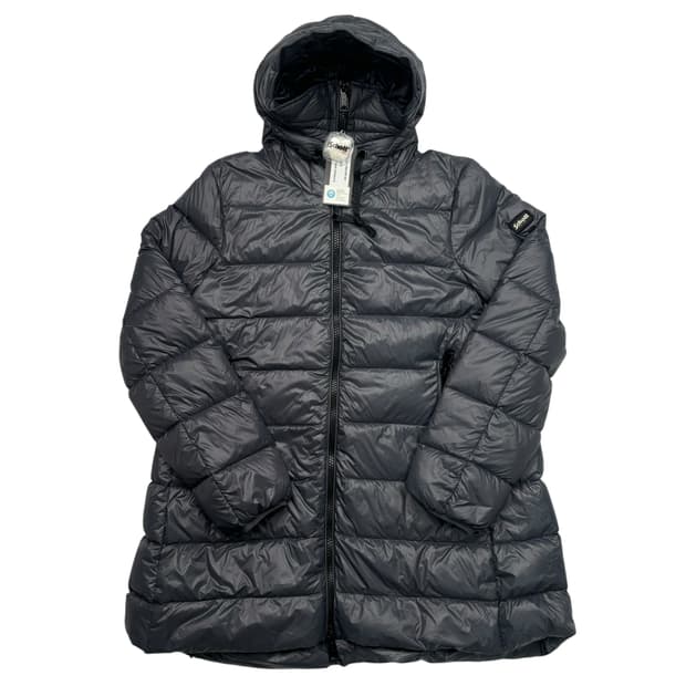 쇼트 그레이 유광 패딩 자켓 L