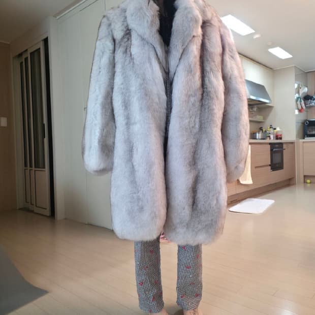 핀란드산 사가폭스 폭스퍼 롱코트 퍼코트 / 44 55 105 110 