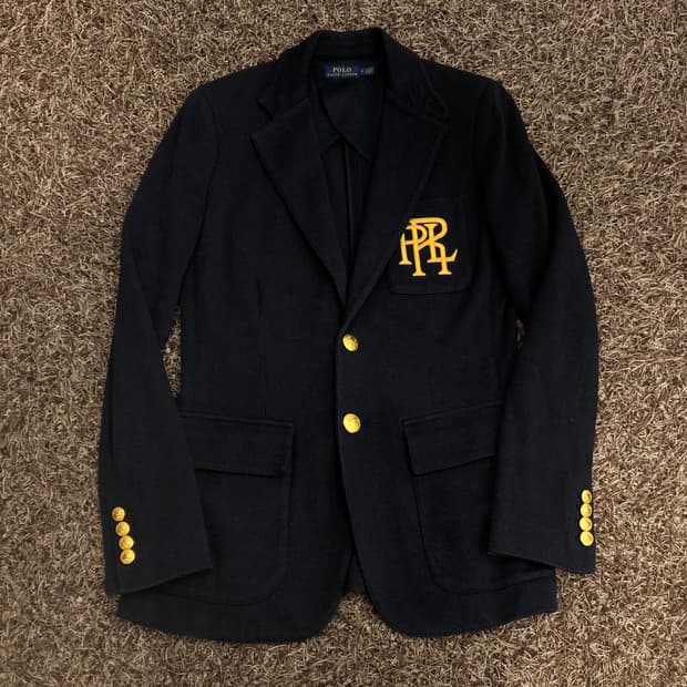 폴로 랄프로렌 금장 니트 블레이저 자켓 
