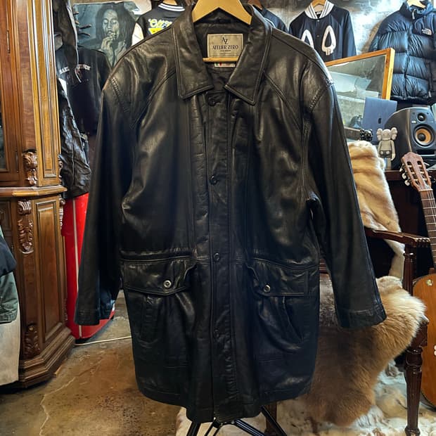 ATELIER ZERO 양가죽 유틸리티헌팅 자켓 블랙