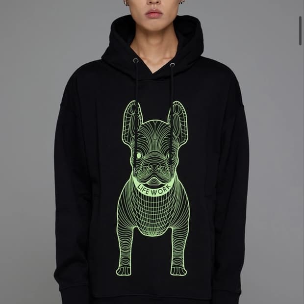 거의 새상품 라이프워크 빅라독 후드티