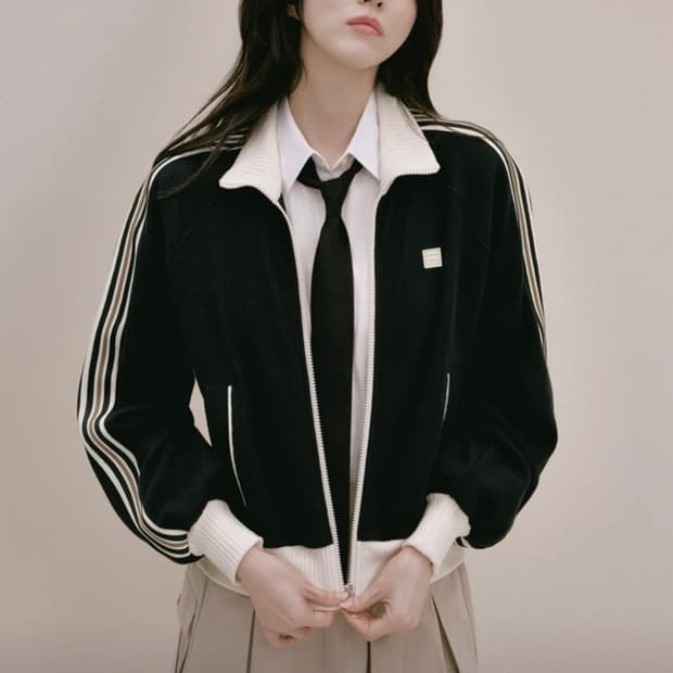 휠라 1911 여성 니트트랙 집업
