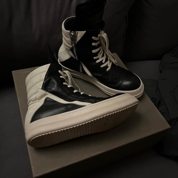 릭오웬스 지오바스켓 밀크블랙 41 size