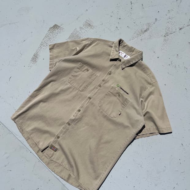 Dickies 베이지 워크셔츠 