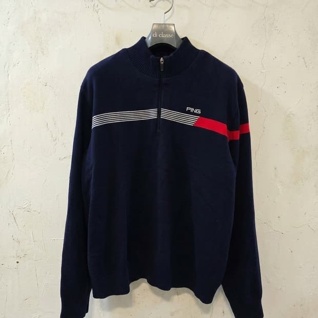 PING 남성 골프 반집업 니트 110
