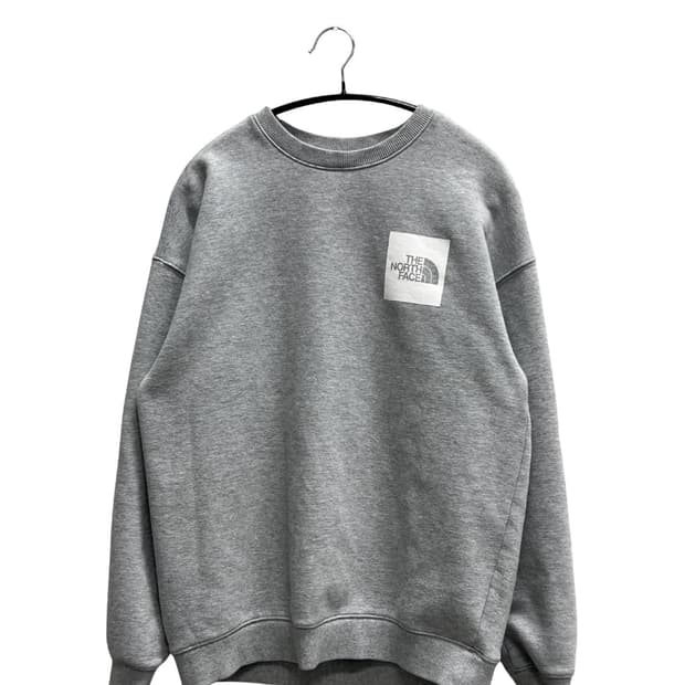 (95) 노스페이스 박스로고 라운드 맨투맨 그레이