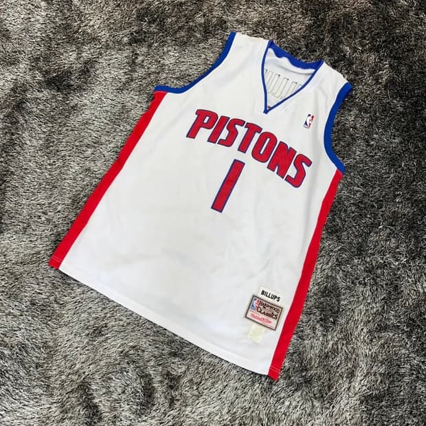 NBA 미첼앤네스 디트로이트 피스톤즈 빌럽스 유니폼 (2XL)