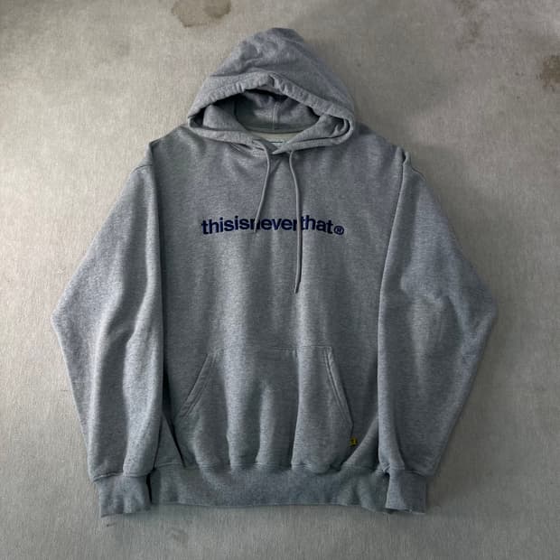 100 디스이즈네버댓 스펠아웃 자수로고 후드티