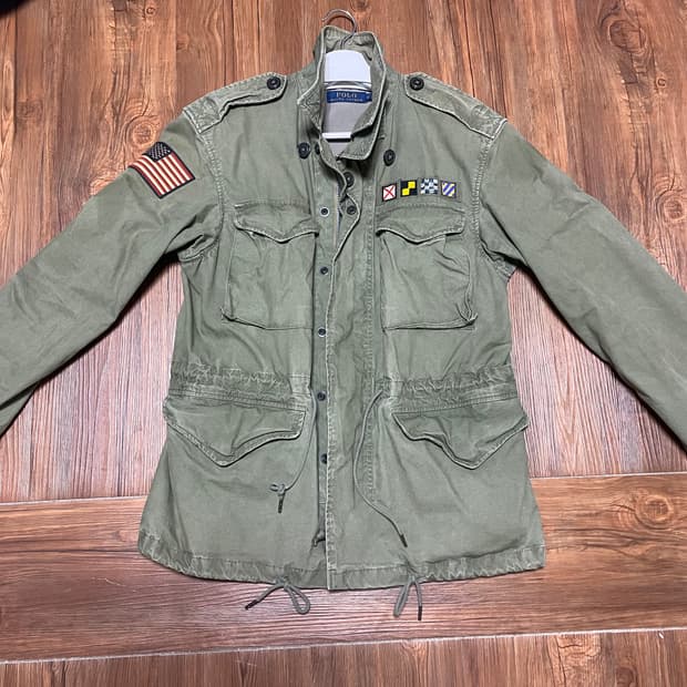 폴로 성조기 비즈 야상 m사이즈