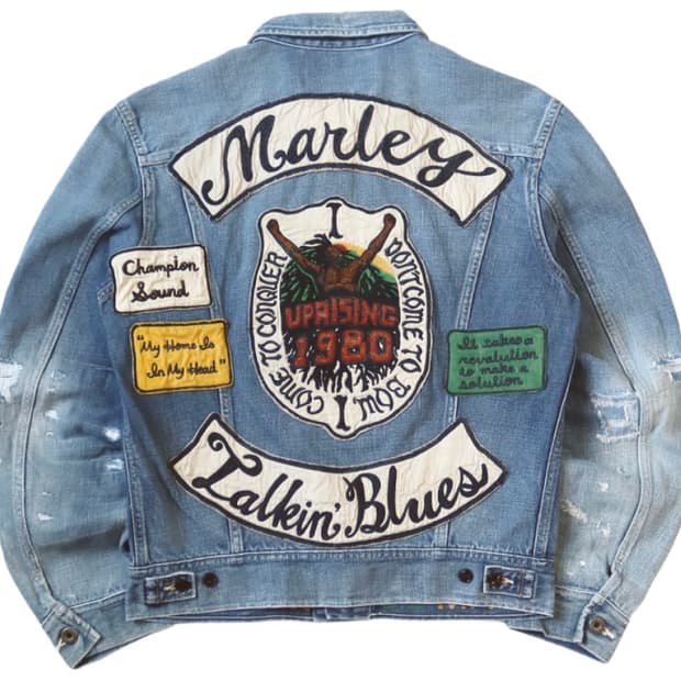 캐피탈 밥 말리 데님 자켓 42사이즈