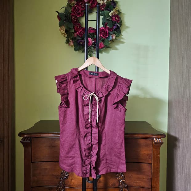 바바라 린넨100 블라우스 