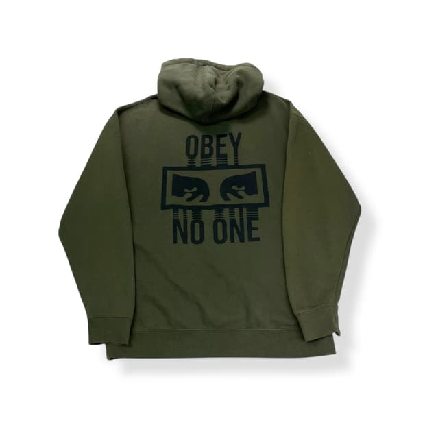105 오베이 백로고 후드티