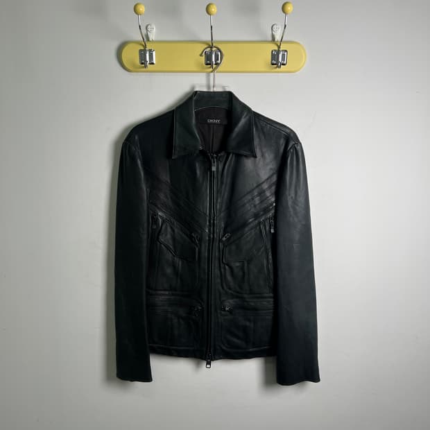 DKNY 택티컬 멀티포켓 양가죽 자켓 S