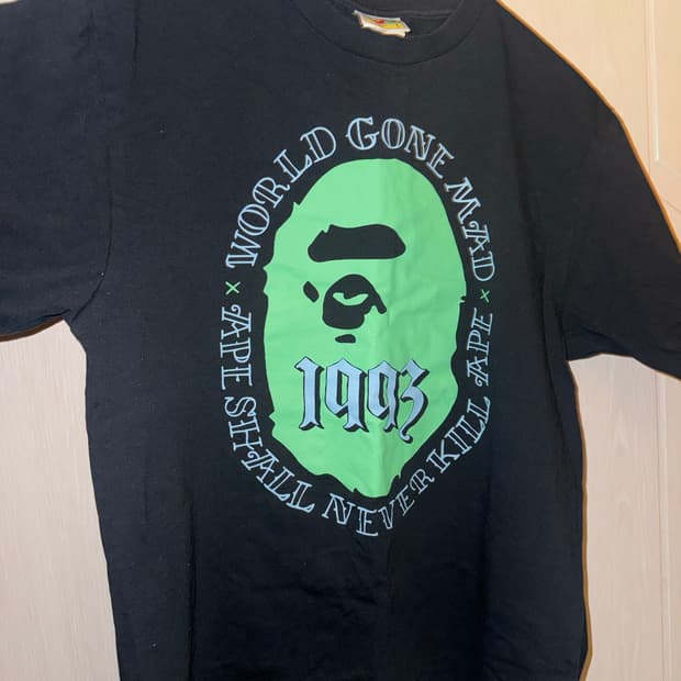 Bape 월드 고 에이프 1993 반팔