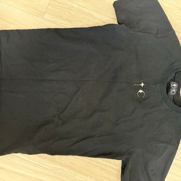 떠그 클럽 백 티셔츠 슬림 블랙