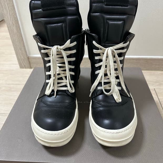 릭오웬스 지오바스켓 검검흰
