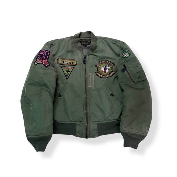100 00s 빈티지 패치 ma-1 자켓