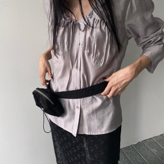 브리드 브링 셔링 블라우스