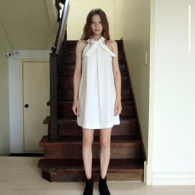 메이비베이비 디어리스트 보우타이 원피스 55-66 새상품