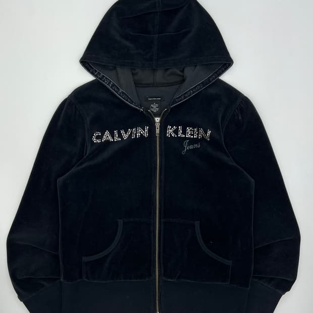 캘빈 클라인 비즈로고 후드집업