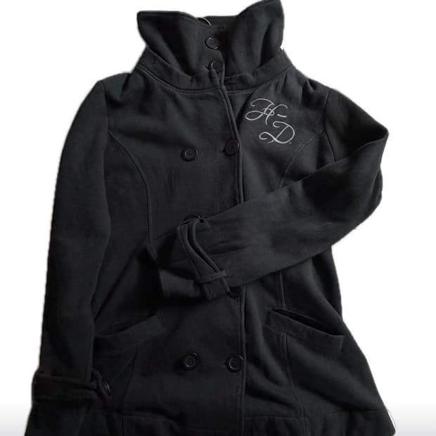 할리데이비슨 투버튼 하이넥 코트