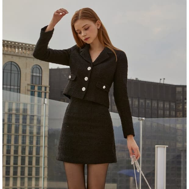 (소개팅 백전백승) 이바나헬싱키 트위드 셋업:: Valoisa tweed