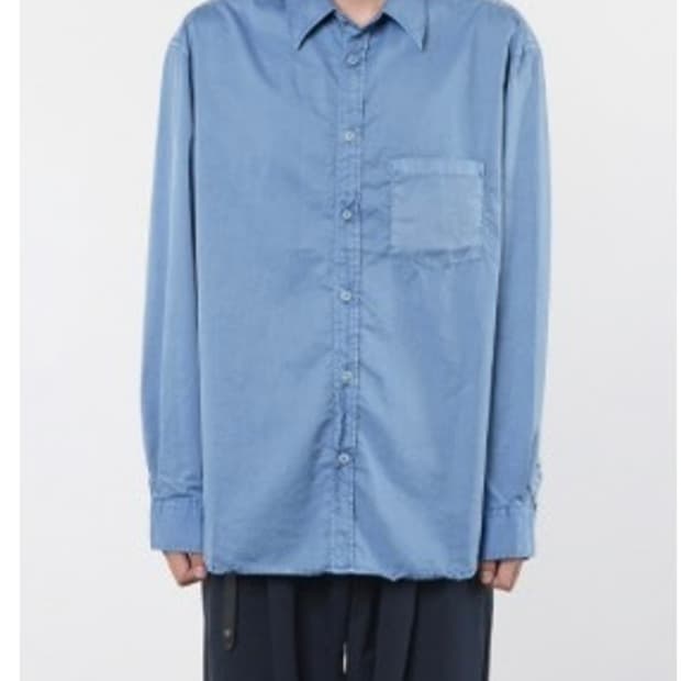 이얼즈어고 사틴 타입라이터 오버다이드 셔츠