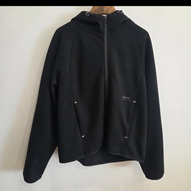 Jeep 지프 블랙 기모 후드집업 자켓 L(100)