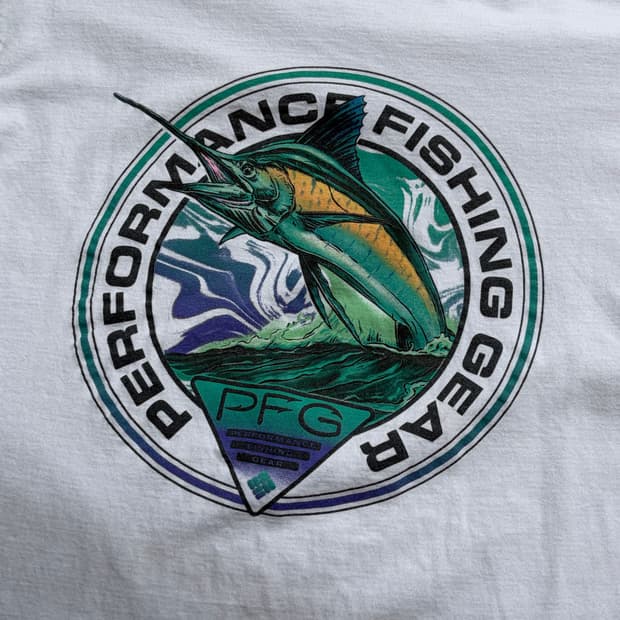 아메리칸 빈티지 컬럼비아 PFG 녹새치 피싱 티셔츠 M (97)