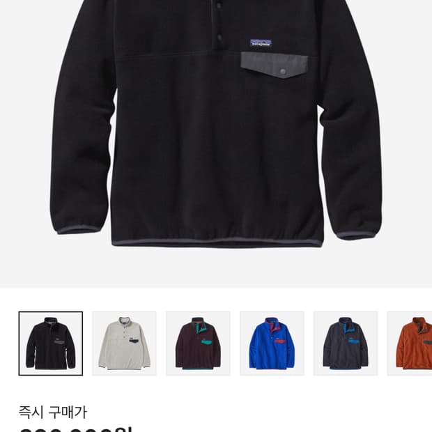 파타고니아 신칠라 블랙 s