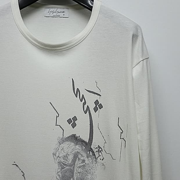 새상품 요지야마모토 30/1코마 천축 화이트 롱슬리브 3size