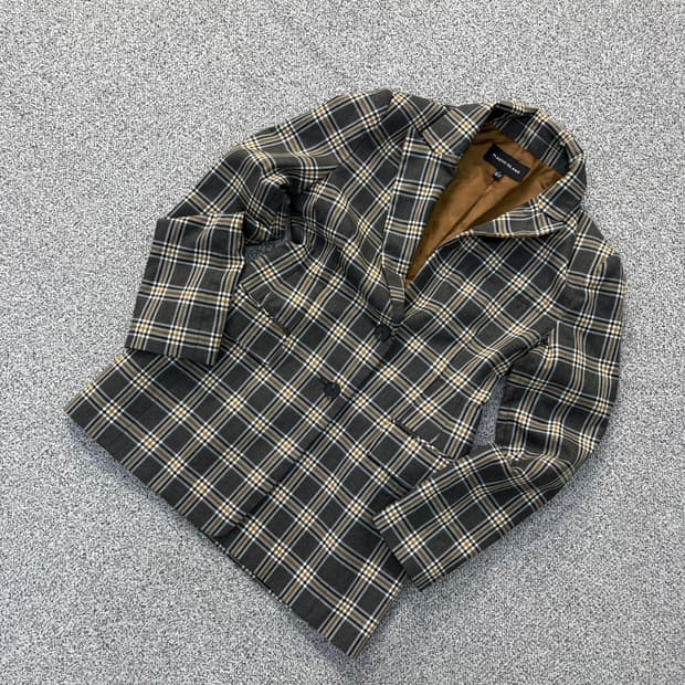 S 플라스틱아일랜드 여성 체크 자켓 0401J