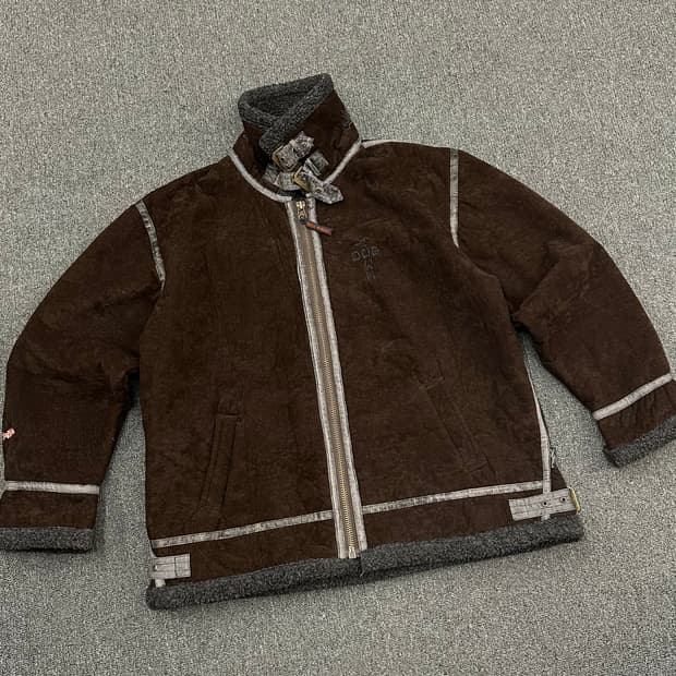 XL)도그타운 빈티지 스웨이드 브라운 무스탕