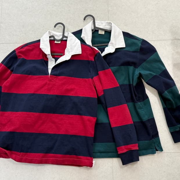 반츠 럭비 티셔츠 48 (105) 레드 / 그린