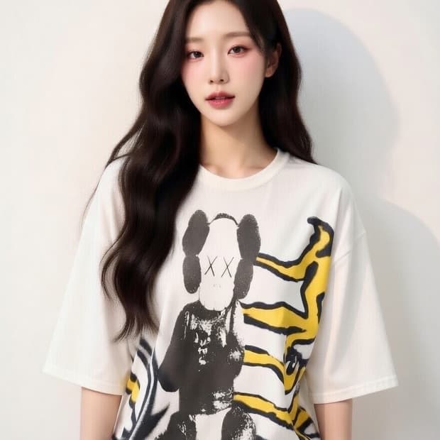 트래비스 스캇x 카우스 x 프라그먼트 반팔 티셔츠