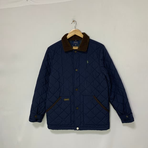 폴로 랄프로렌 빈티지 네이비 퀼팅 점퍼 자켓 키즈 L 여성 M