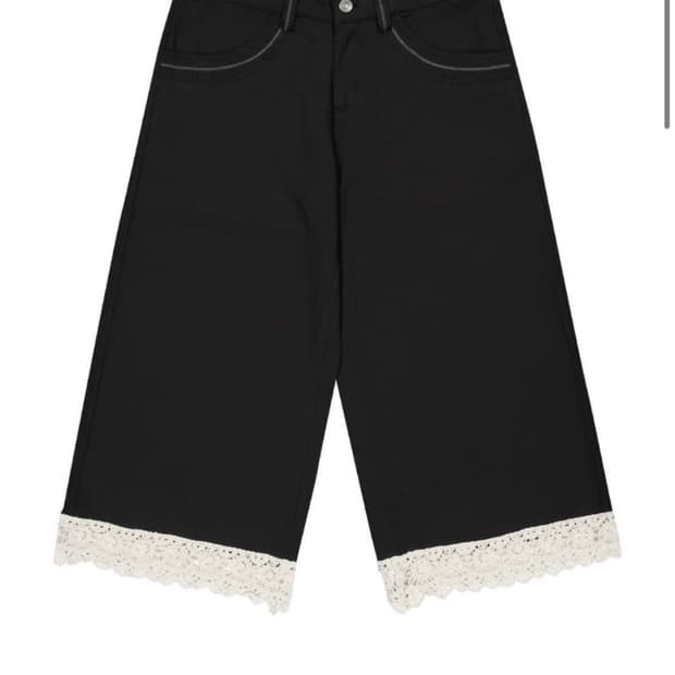 코이세이오 니트 레이스 팬츠 블랙